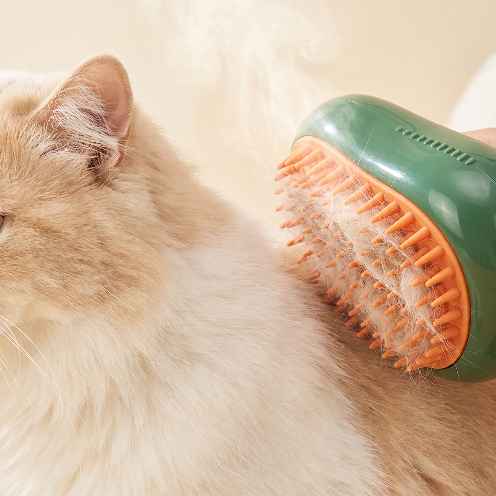 The Purr — Self-Cleaning Steam Grooming Brush
